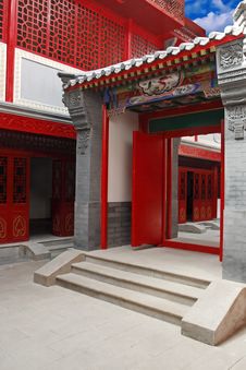 Chinese Ancient Courtyard. Royalty Free Stock Photo