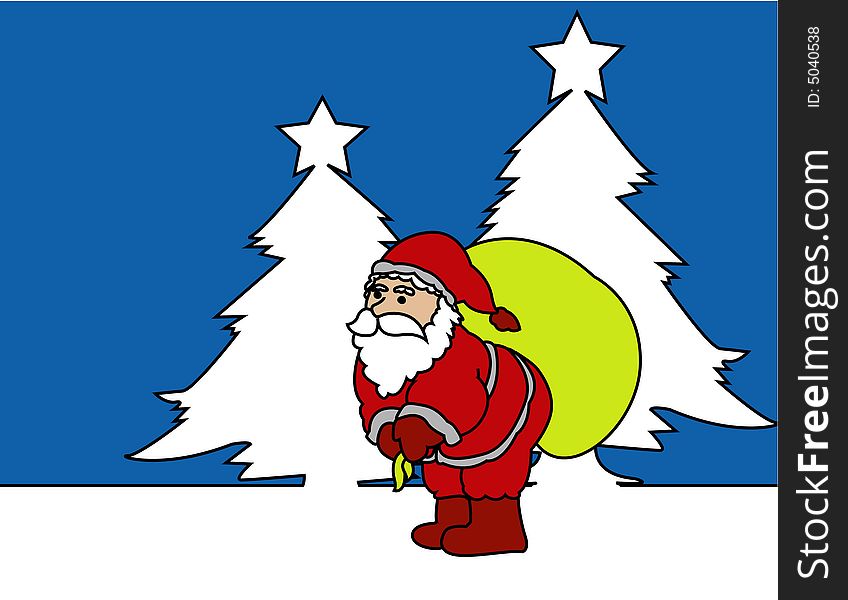 Vector illustration of a Santa