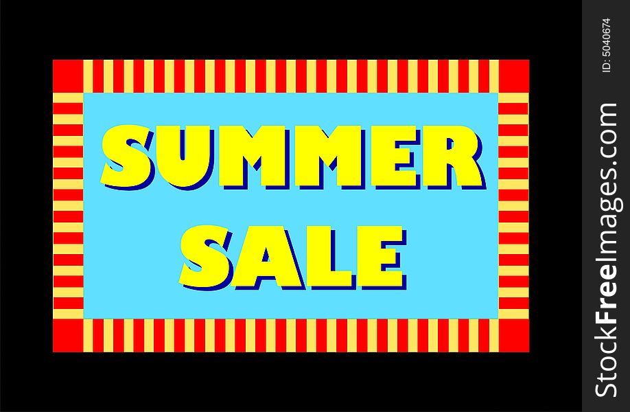 Summer-sale is a poster as wall decoration or advertising print. Summer-sale is a poster as wall decoration or advertising print