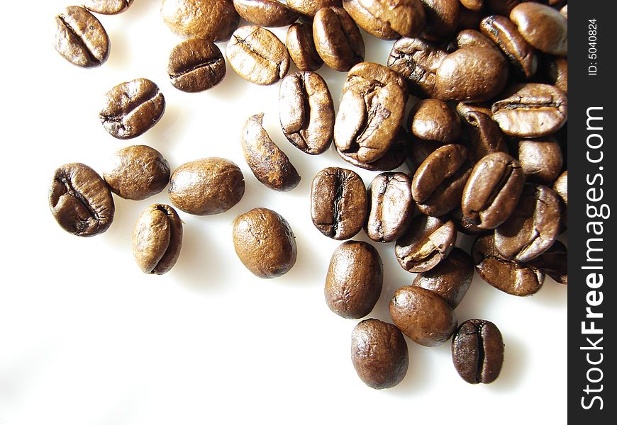 Natural black coffee beans background 2