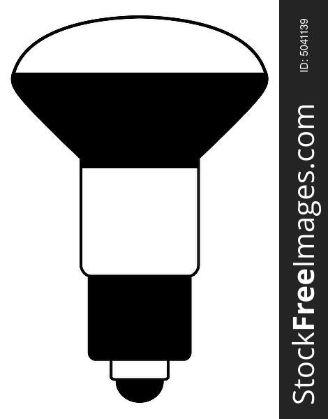 Illustration of a light bulb. Illustration of a light bulb