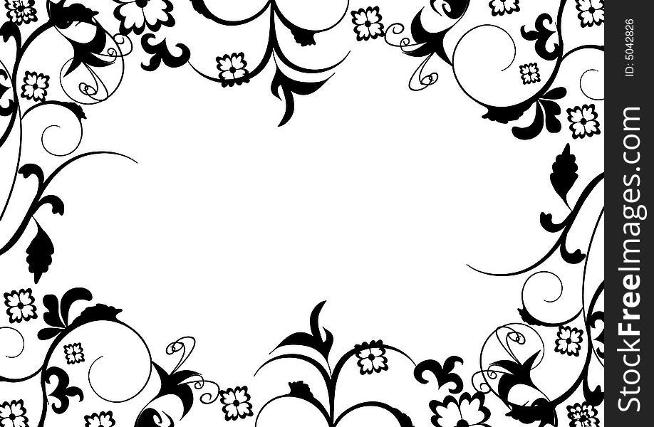 Black and white design ornament