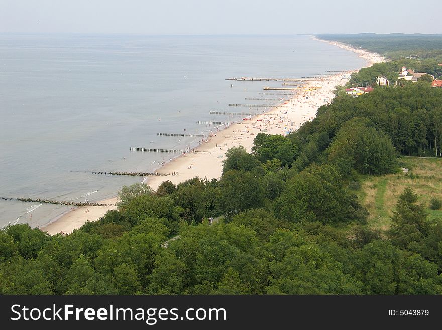 Polish coastline on the summer day