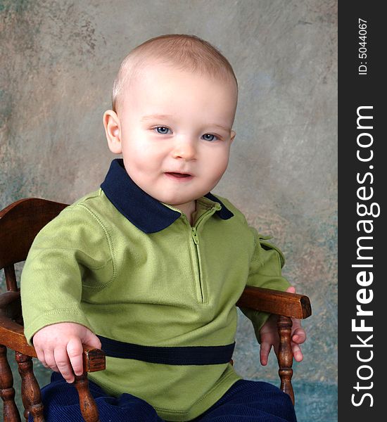 Boy on Wooden Chair