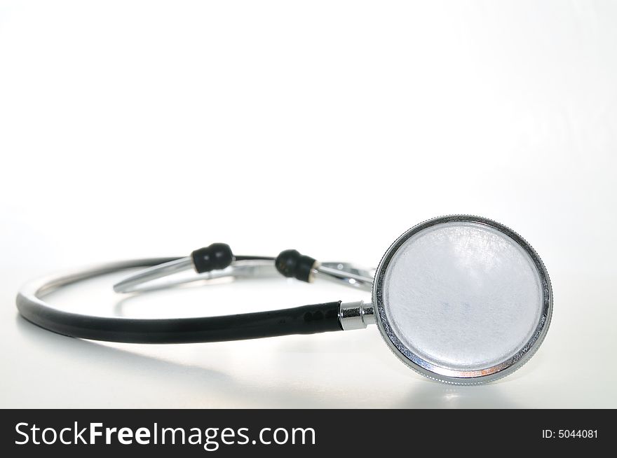 Stethoscope on a white background