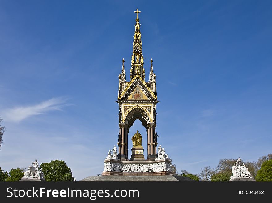 The Albert Memorial at London, Britain.