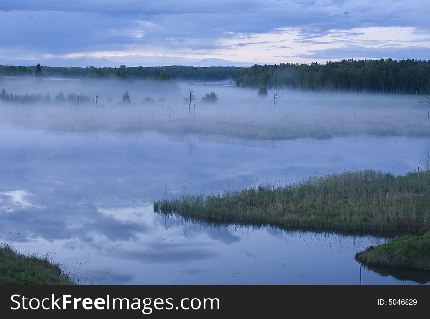 Late summer evening in Latvia, Talsi. There is no darkness in the middle summer nights in Latvia. Late summer evening in Latvia, Talsi. There is no darkness in the middle summer nights in Latvia.