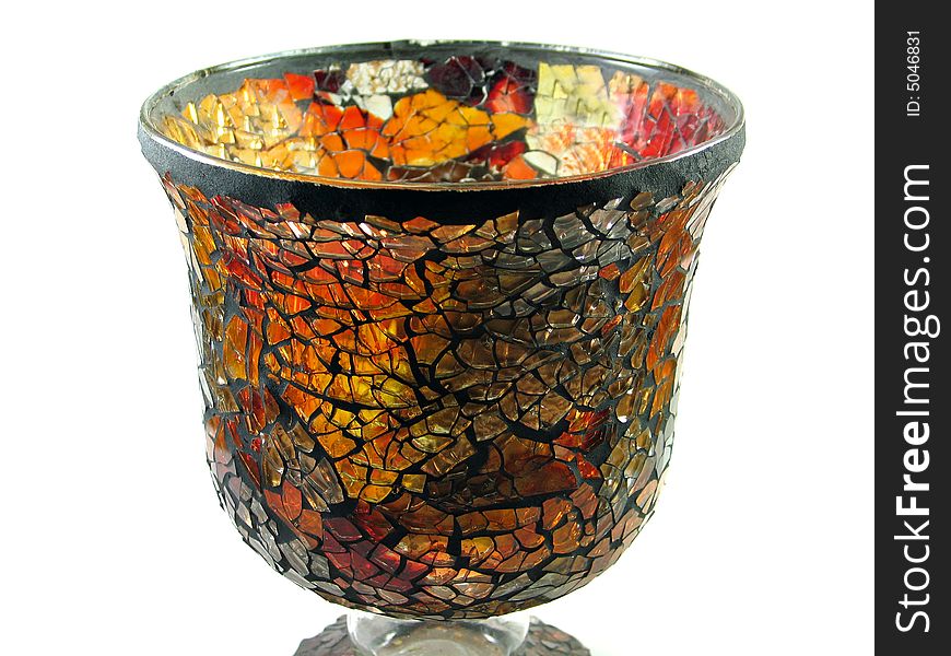 Stained Glass Vase Isolated