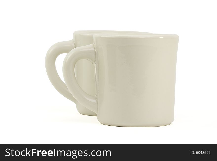 Blank Coffee Cups isolated on a white background.