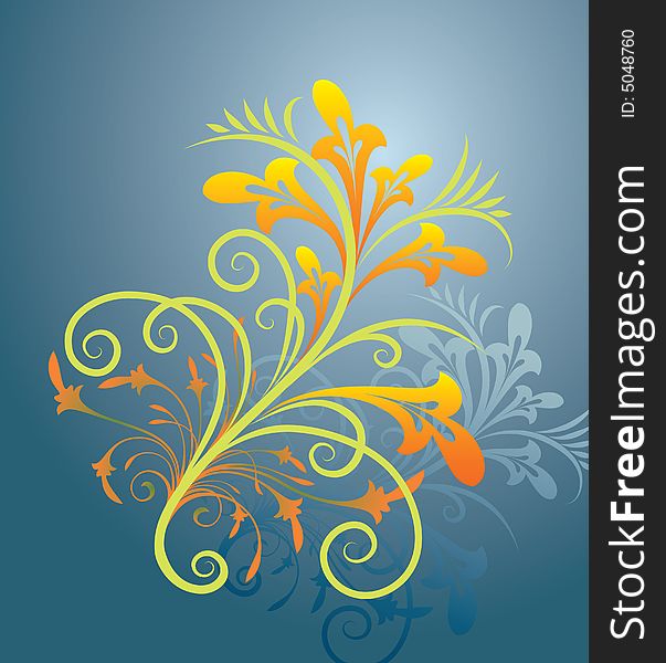 Vector ornament In flower style. Vector ornament In flower style