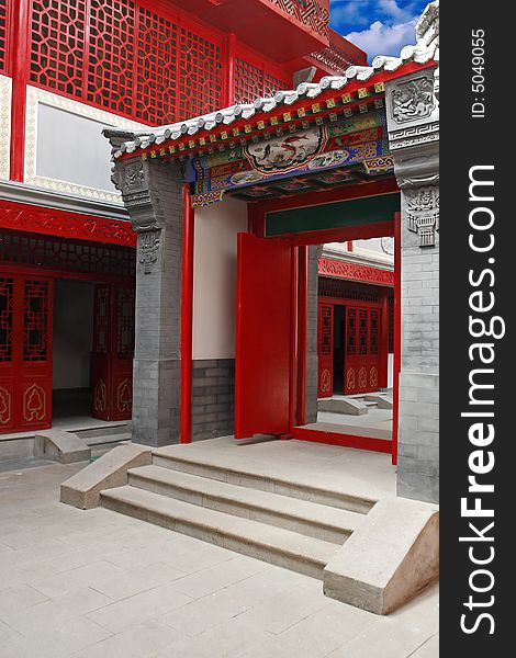 Chinese ancient courtyard.