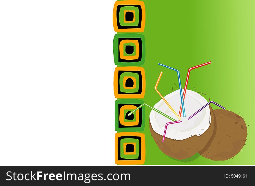 Drink Card With Coconut