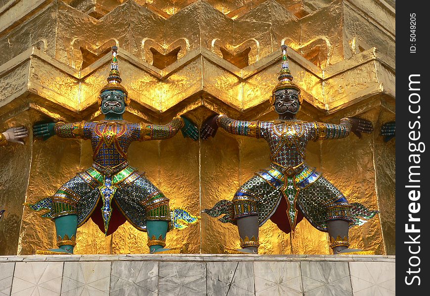 Statues, Grand Palace, Bangkok, Thailand