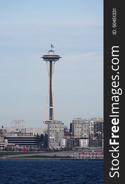 Great picture of the space needle from west Seattle.