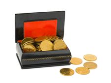 Money In Chest Stock Images