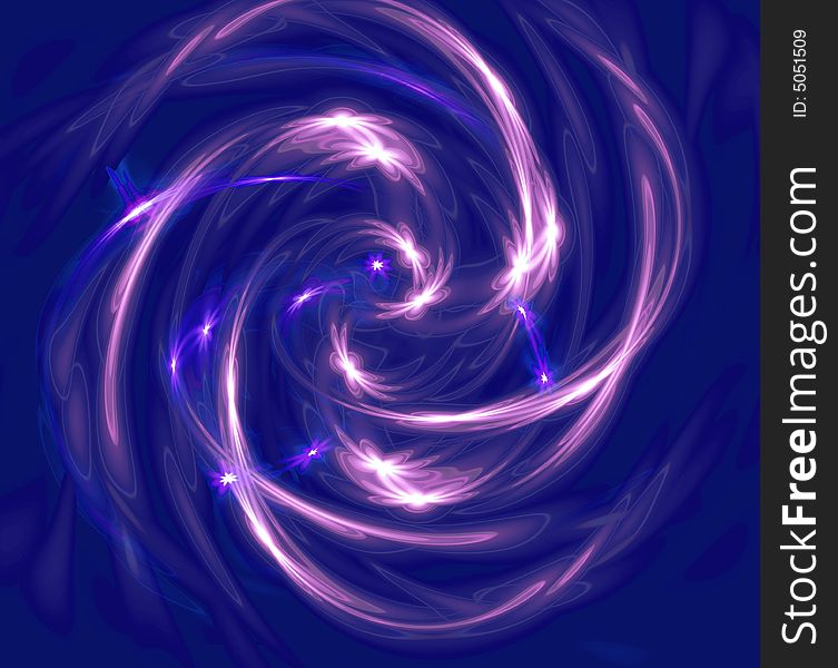 Background with some flower star in a shiny spiral. Background with some flower star in a shiny spiral