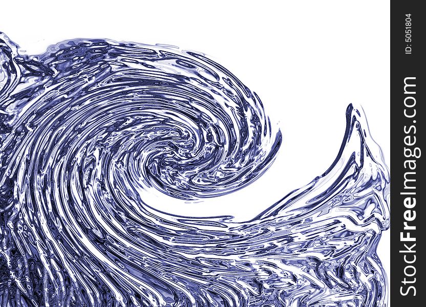 Illustration of a metallic wave in purple or bluish color. Illustration of a metallic wave in purple or bluish color