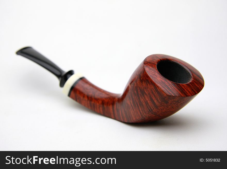 An tobacco pipe isolated on white,from Denmark.