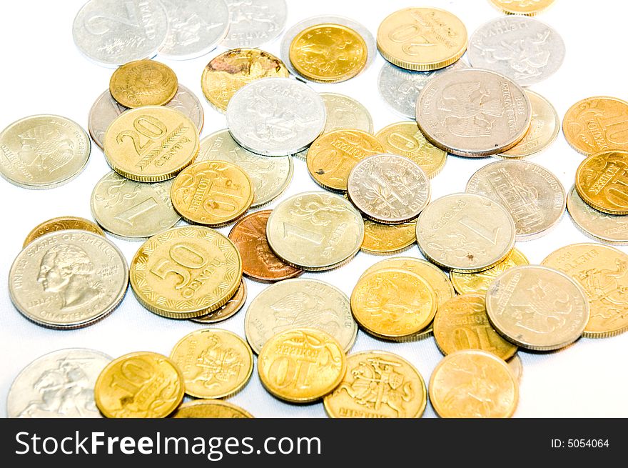 Coins of the different countries of the world. Coins of the different countries of the world
