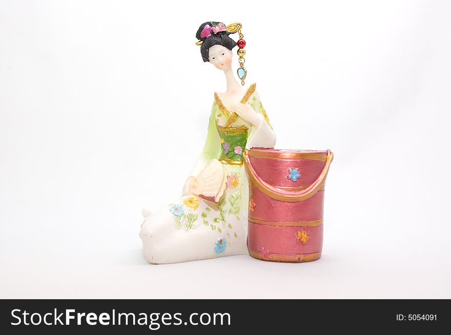 The Japanese sculpture of the young girl