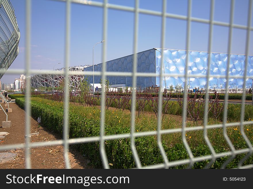 Olympic Competiton Venues are surrounded by fence.