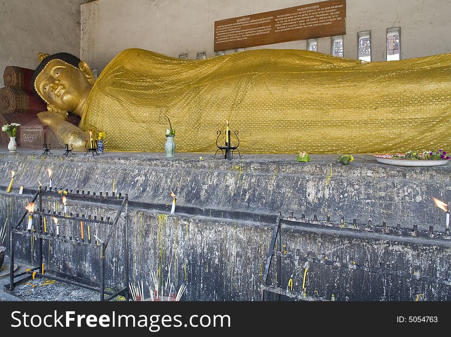 Buddha statue in temple Wat Chedi Luang, Thailand, Chiang Mai