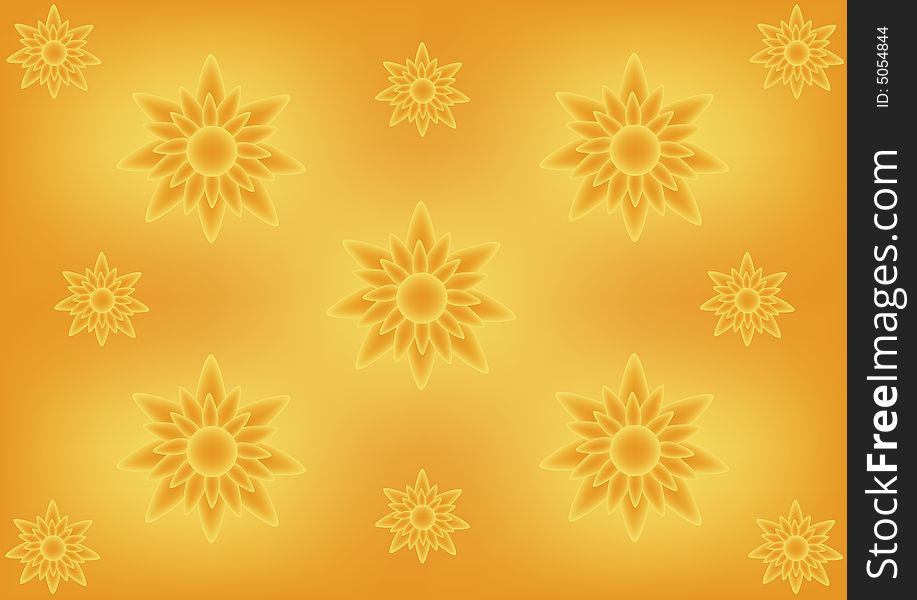 Background illustration of orange flower pattern. Background illustration of orange flower pattern