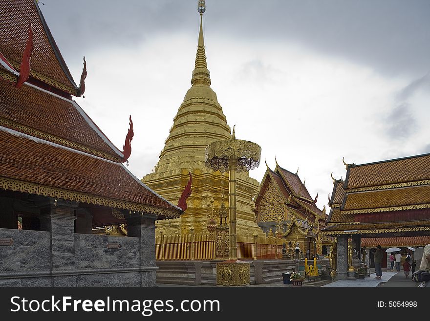 Doi Suthep, temple in Chiang Mai, Thailand, is a historically landmark