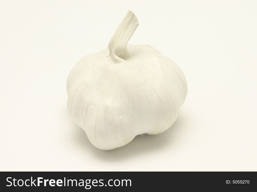 Garlic against a white background