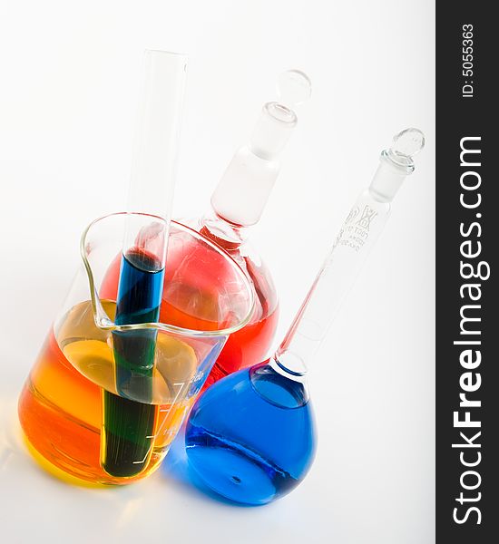 Various Colorful Flasks