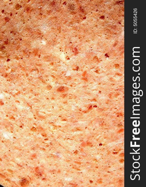 Close up abstract photo of luncheon meat