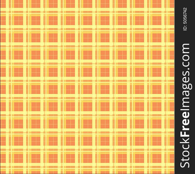 A tartan background in retro orange and yellow colors. A tartan background in retro orange and yellow colors