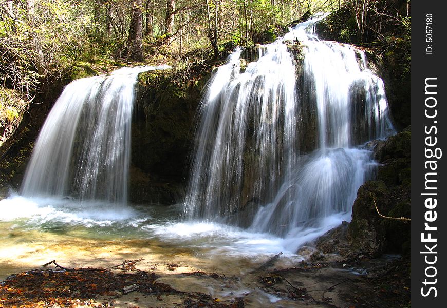 Waterfall in jiuzhaigou valley sceneï¼Œsichuan province. Waterfall in jiuzhaigou valley sceneï¼Œsichuan province