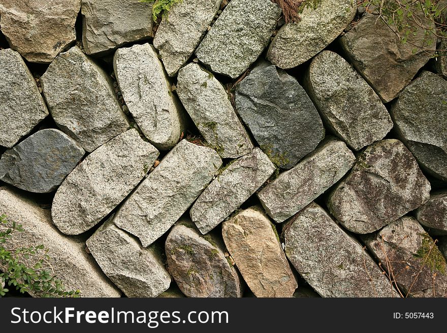 Paving rock pattern on a path in Japan