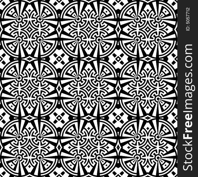 Abstract seamless black-and-white pattern - graphic illustration. Abstract seamless black-and-white pattern - graphic illustration