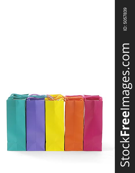 Colorful Shopping Bags on white backgroung