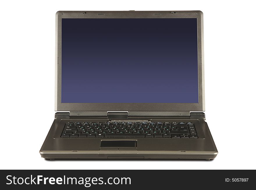 Isolated laptop on a white background. Isolated laptop on a white background