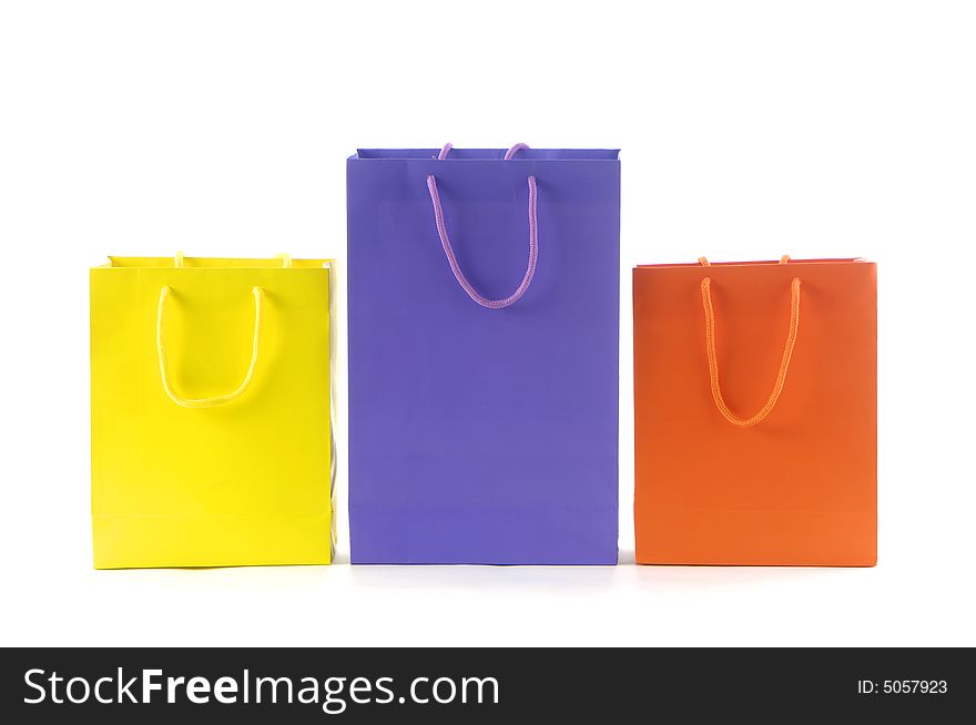 Colorful Shopping Bags on white backgroung