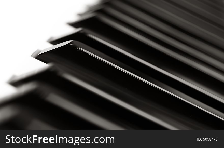 Keyboard of a piano/ Isolsted on a white