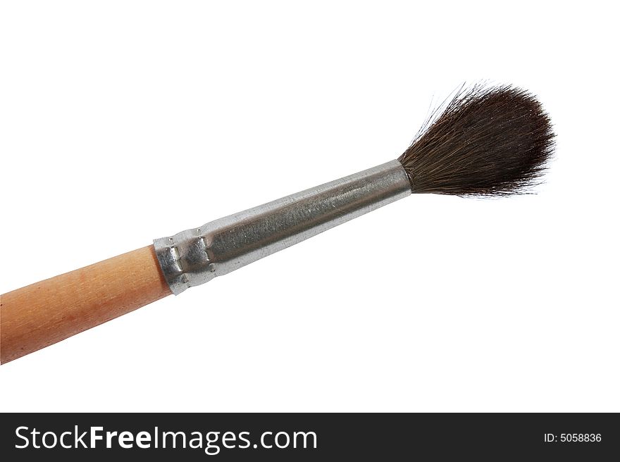 Brush from a natural bristle with the wooden handle. Brush from a natural bristle with the wooden handle