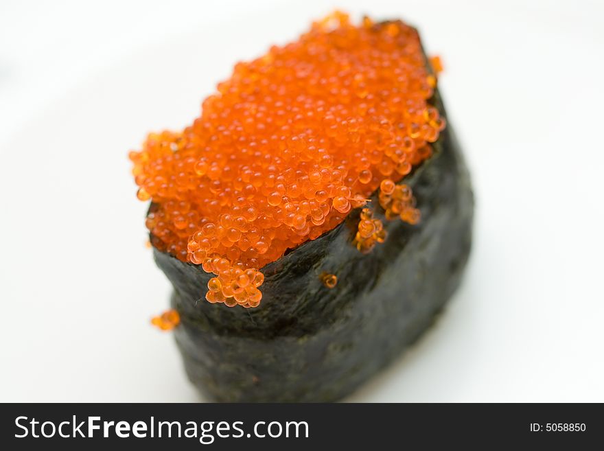 Sushi With Red Caviar