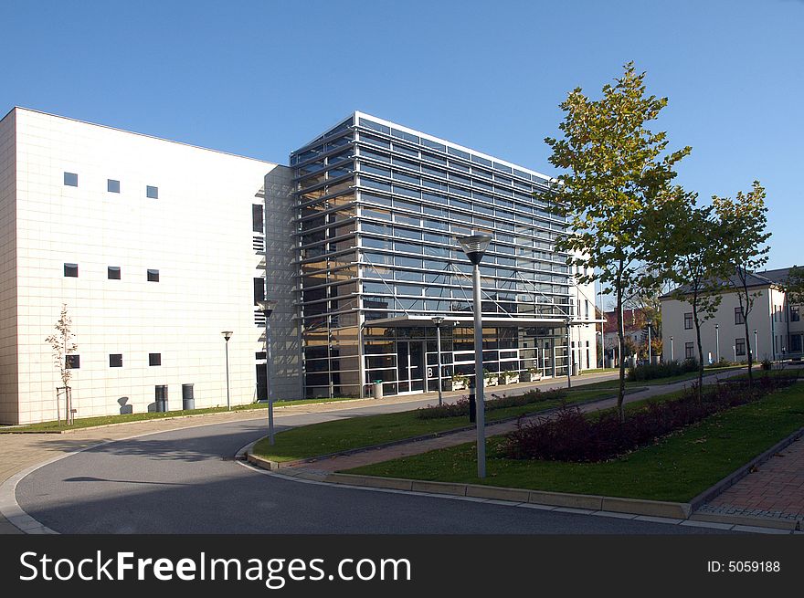 Modern architecture in summer light