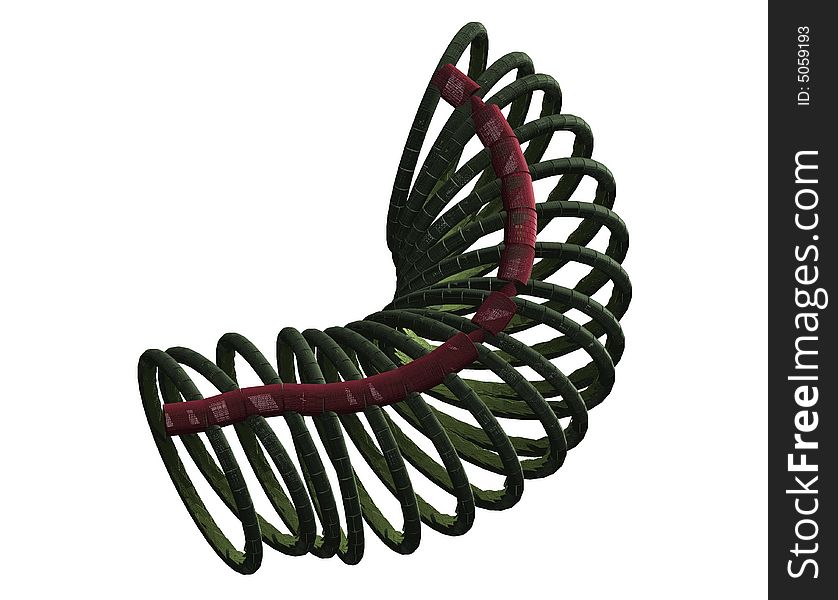 A circural fractal , computer generated