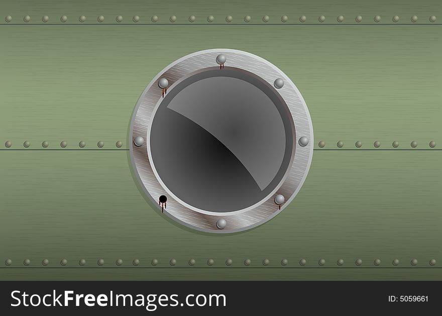 Vector illustration of a dirty illuminator with metal texture