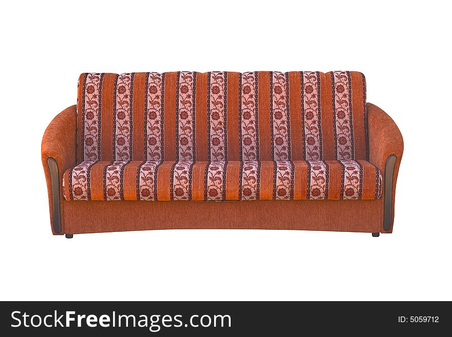 A sofa isolated on a white background