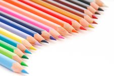Beautiful Composition Of Colored Pencils Royalty Free Stock Photos