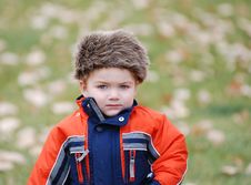 Child Out In Cold Royalty Free Stock Photography