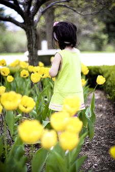 Girl In Flower Garden9 Royalty Free Stock Image Girl In Flower Garden9 Royalty Free Stock Image