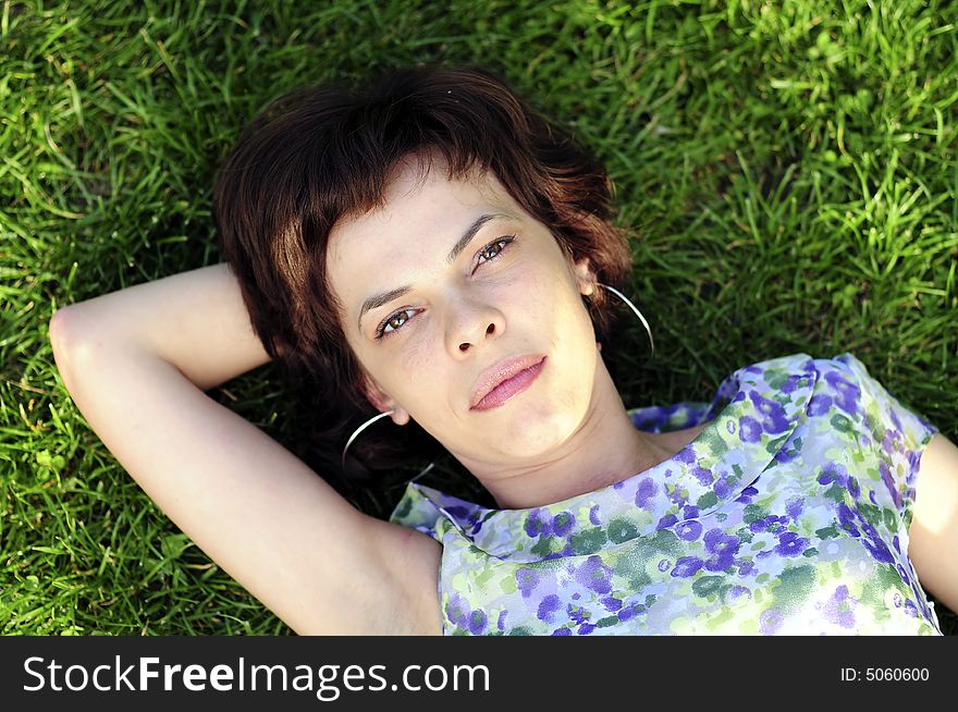 Thoughtful young woman