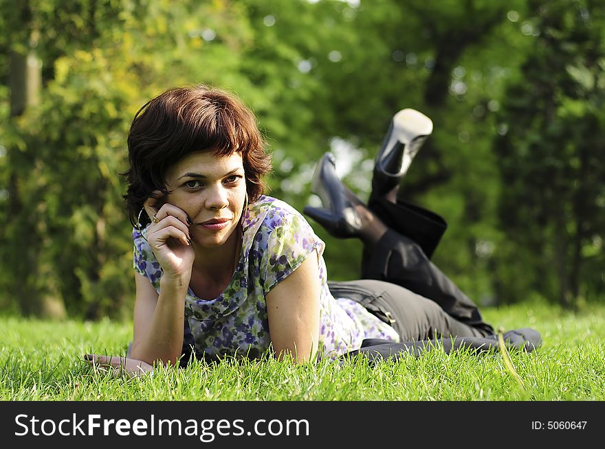 Thoughtful young woman